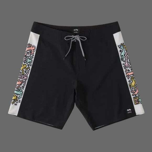 Billabong x Keith Haring Jam Ciclo D Bah Pro 19" Boardshorts Size 34 NWT - Picture 10 of 10